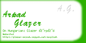 arpad glazer business card